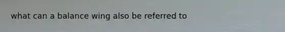 what can a balance wing also be referred to