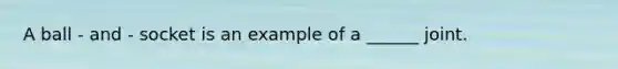A ball - and - socket is an example of a ______ joint.