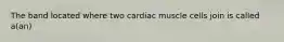 The band located where two cardiac muscle cells join is called a(an)