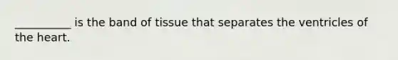 __________ is the band of tissue that separates the ventricles of the heart.