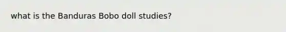 what is the Banduras Bobo doll studies?