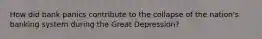 How did bank panics contribute to the collapse of the nation's banking system during the Great Depression?