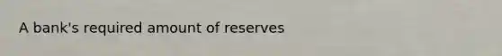 A bank's required amount of reserves