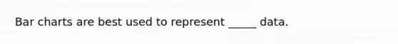Bar charts are best used to represent _____ data.