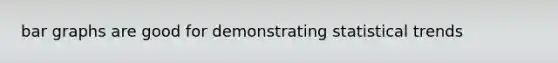bar graphs are good for demonstrating statistical trends