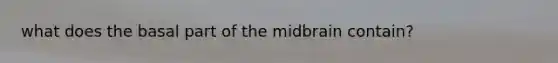 what does the basal part of the midbrain contain?