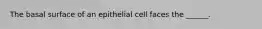 The basal surface of an epithelial cell faces the ______.