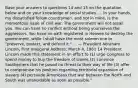 Base your answers to questions 14 and 15 on the quotation below and on your knowledge of social studies. ... In your hands, my dissatisfied fellow countrymen, and not in mine, is the momentous issue of civil war. The government will not assail you. You can have no conflict without being yourselves the aggressors. You have no oath registered in Heaven to destroy the government, while I shall have the most solemn one to "preserve, protect, and defend it." ... — President Abraham Lincoln, First Inaugural Address, March 4, 1861 14 President Lincoln made this statement in an effort to (1) urge Congress to spend money to buy the freedom of slaves (2) convince Southerners that he posed no threat to their way of life (3) offer to compromise his position regarding territorial expansion of slavery (4) persuade Americans that war between the North and South was unavoidable as soon as possible."