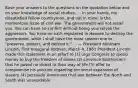 Base your answers to the questions on the quotation below and on your knowledge of social studies. ... In your hands, my dissatisfied fellow countrymen, and not in mine, is the momentous issue of civil war. The government will not assail you. You can have no conflict without being yourselves the aggressors. You have no oath registered in Heaven to destroy the government, while I shall have the most solemn one to "preserve, protect, and defend it." ... — President Abraham Lincoln, First Inaugural Address, March 4, 1861 President Lincoln made this statement in an effort to (1) urge Congress to spend money to buy the freedom of slaves (2) convince Southerners that he posed no threat to their way of life (3) offer to compromise his position regarding territorial expansion of slavery (4) persuade Americans that war between the North and South was unavoidable