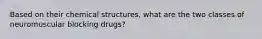 Based on their chemical structures, what are the two classes of neuromuscular blocking drugs?