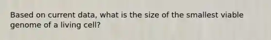 Based on current data, what is the size of the smallest viable genome of a living cell?