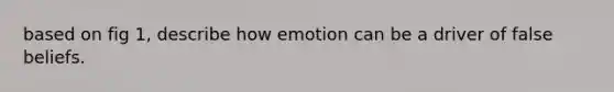 based on fig 1, describe how emotion can be a driver of false beliefs.