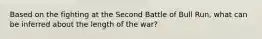 Based on the fighting at the Second Battle of Bull Run, what can be inferred about the length of the war?