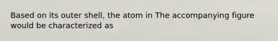 Based on its outer shell, the atom in The accompanying figure would be characterized as