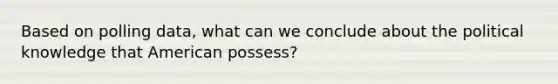 Based on polling data, what can we conclude about the political knowledge that American possess?