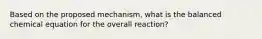 Based on the proposed mechanism, what is the balanced chemical equation for the overall reaction?