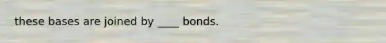 these bases are joined by ____ bonds.