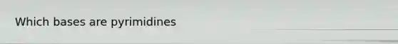 Which bases are pyrimidines