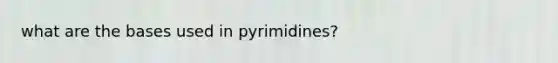 what are the bases used in pyrimidines?