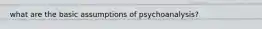 what are the basic assumptions of psychoanalysis?
