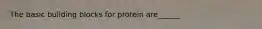 The basic building blocks for protein are______