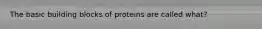 The basic building blocks of proteins are called what?