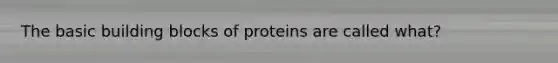 The basic building blocks of proteins are called what?