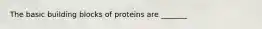 The basic building blocks of proteins are _______