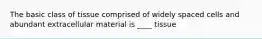 The basic class of tissue comprised of widely spaced cells and abundant extracellular material is ____ tissue