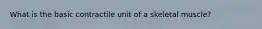 What is the basic contractile unit of a skeletal muscle?