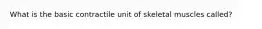 What is the basic contractile unit of skeletal muscles called?