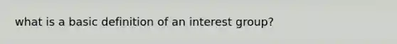 what is a basic definition of an interest group?