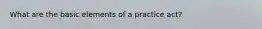 What are the basic elements of a practice act?