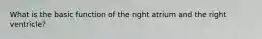 What is the basic function of the right atrium and the right ventricle?