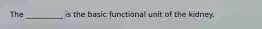 The __________ is the basic functional unit of the kidney.