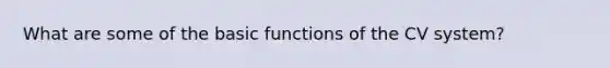 What are some of the basic functions of the CV system?