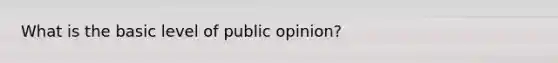 What is the basic level of public opinion?