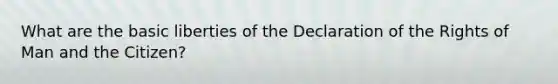 What are the basic liberties of the Declaration of the Rights of Man and the Citizen?