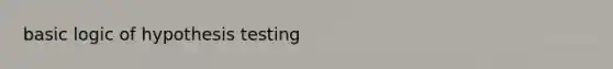 basic logic of hypothesis testing