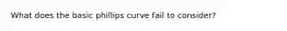 What does the basic phillips curve fail to consider?