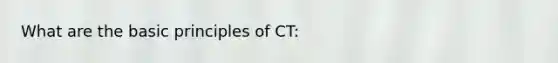 What are the basic principles of CT: