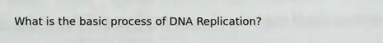 What is the basic process of DNA Replication?