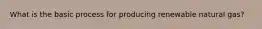 What is the basic process for producing renewable natural gas?