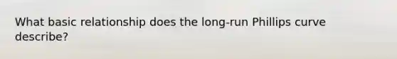 What basic relationship does the​ long-run Phillips curve​ describe?