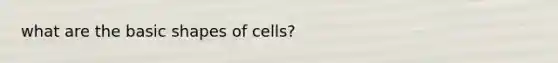 what are the basic shapes of cells?