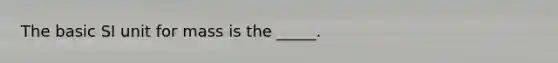 The basic SI unit for mass is the _____.