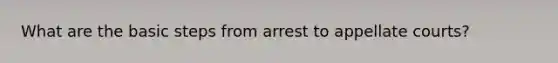 What are the basic steps from arrest to appellate courts?