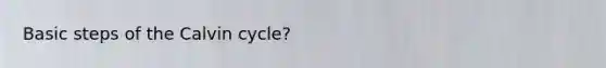 Basic steps of the Calvin cycle?