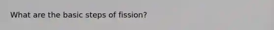 What are the basic steps of fission?