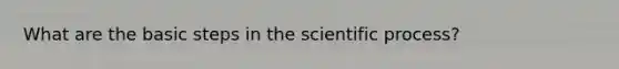 What are the basic steps in the scientific process?